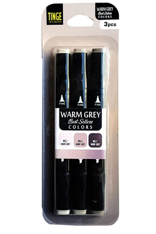 3'lü Tinge Çift Uçlu Marker Seti Warm Grey (MWG3)