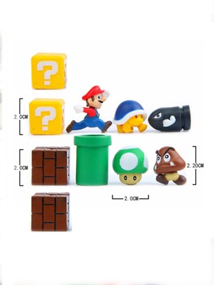 VOX - 3D Magnet ,Süper Mario , 10'lu Magnet Set (Koleksiyonluk)