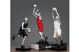 VOX - Minimalist Biblo Heykel 3'lü Basket Men Set